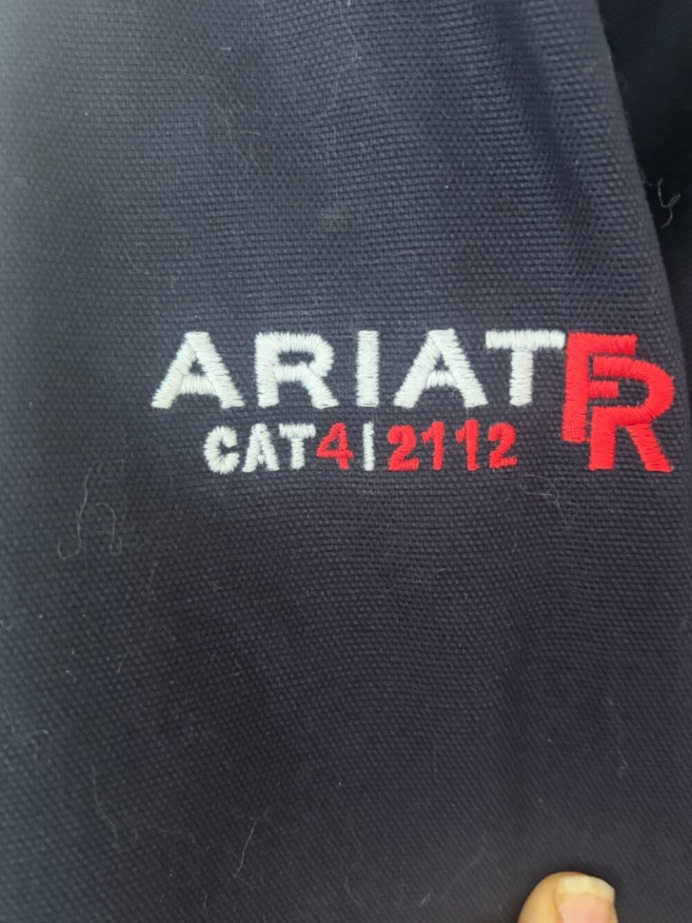 Ariat FR Workhorse Insulated Jacket in Navy Cat 4 2112 Size Medium Company Logo - Picture 3 of 15